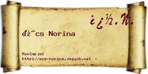 Ács Norina névjegykártya